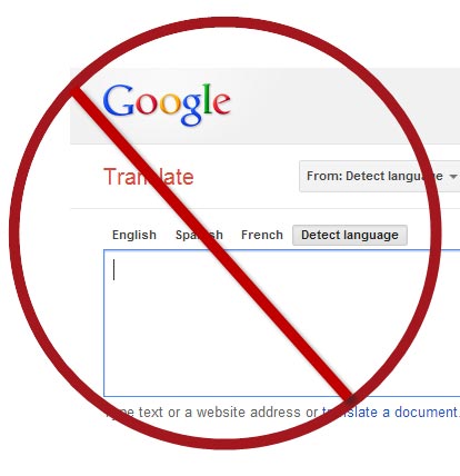 Google tradutor Ruim para SEO de conteúdo da web