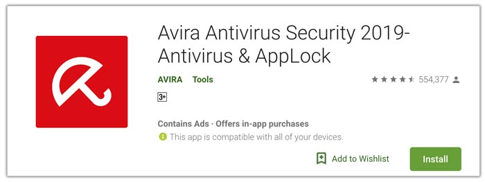 Avira é o melhor aplicativo antivírus para Android