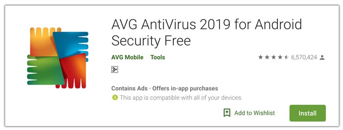 Segurança AVG para Android