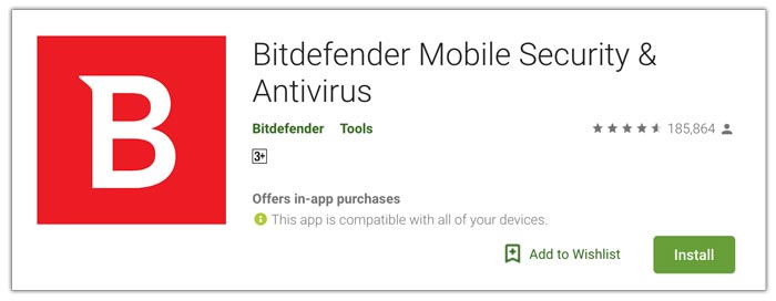 Bitdefender é o melhor aplicativo antivírus para Android