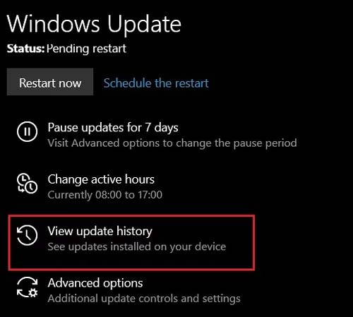 Veja o histórico de atualizações do Windows 10