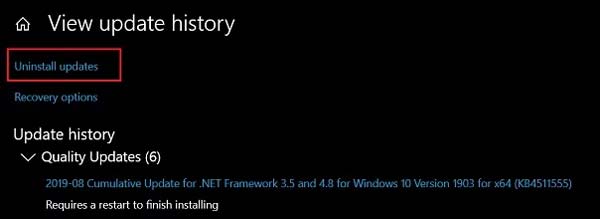 Como desinstalar atualizações do Windows 10