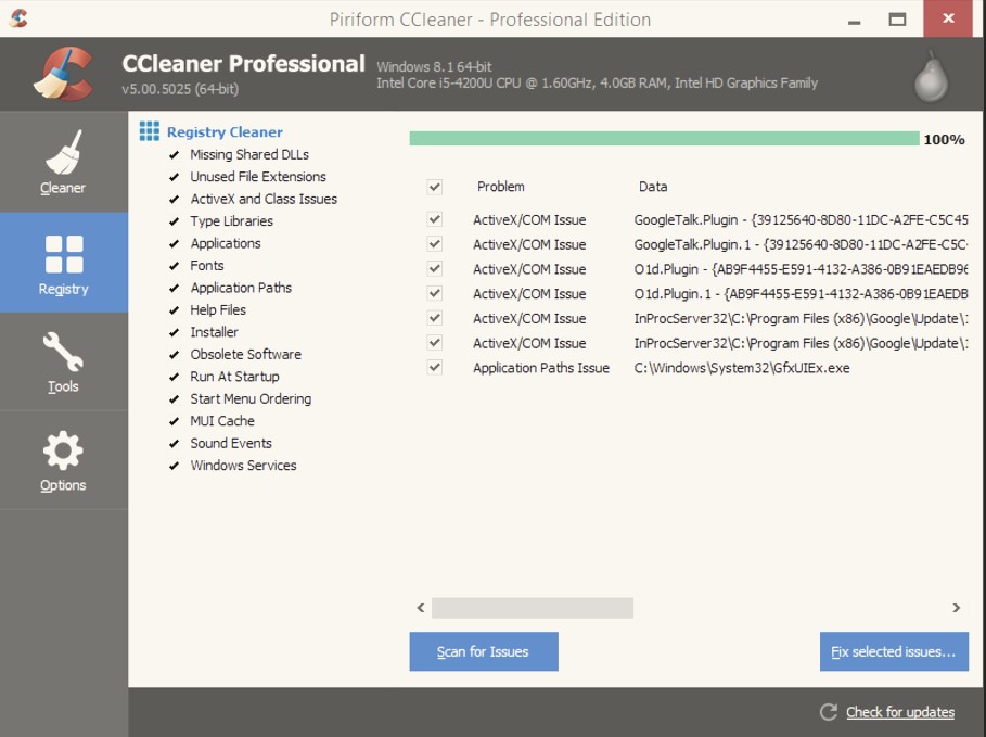 Como limpar o registro do Windows 10 com CCleaner