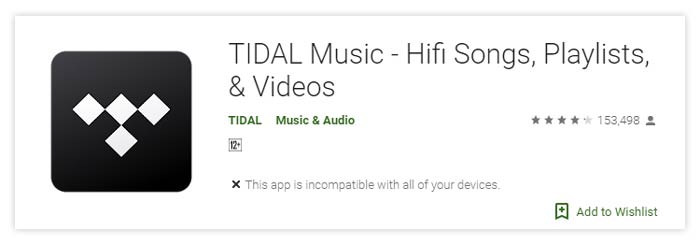 Lista de reprodução de músicas Hifi do Tidal Music