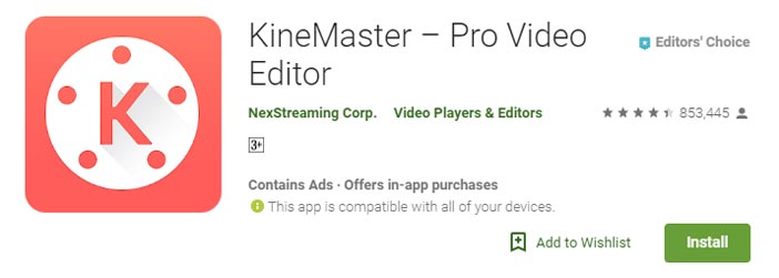 Baixe Kinemaster, um aplicativo de edição de vídeo para Android