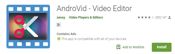 Android é um aplicativo gratuito de edição de vídeo para Android