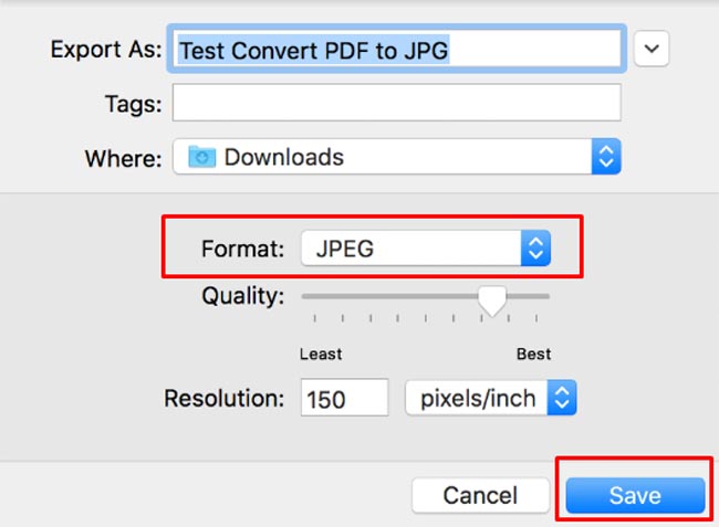 Salvar PDF como JPG Mac