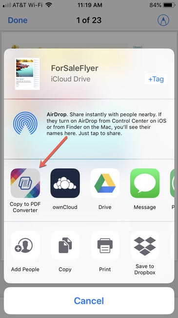 Aplicativo Conversor de PDF iOS iPhone iPad