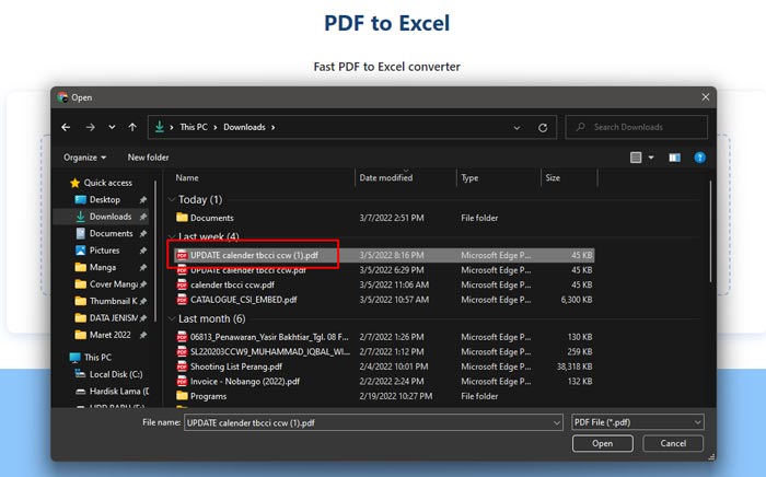 Como Converter PDF para Excel