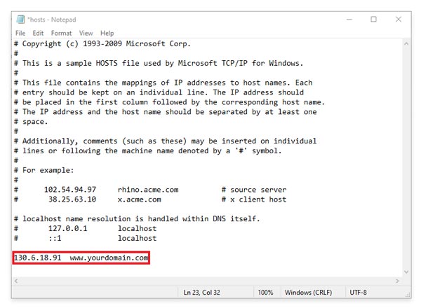 Funções de arquivo de hosts do Windows e como editar