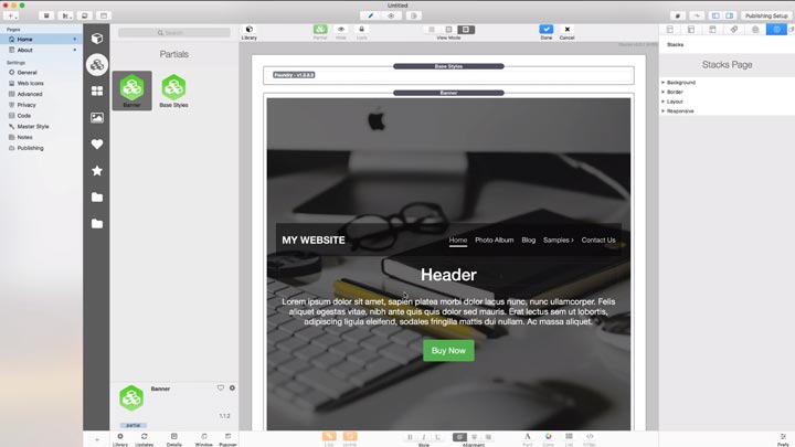 RapidWeaver Mac Download grátis Web Designer