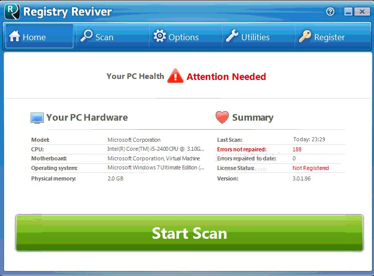 Download grátis da versão completa do Registry Reviver Crackeado
