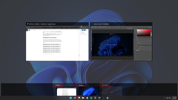 Como criar uma área de trabalho virtual do Windows 11