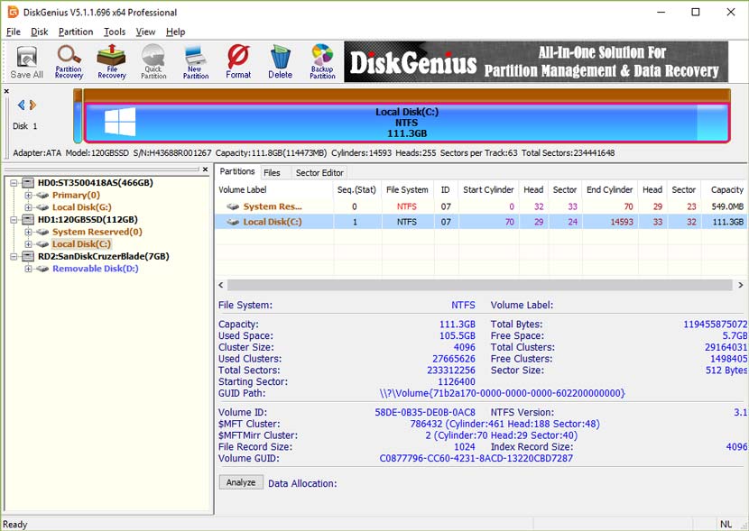 Download grátis da versão completa do DiskGenius Professional
